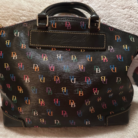 Dooney & Bourke Black Handbag with Colorful Logo - Picture 10 of 16